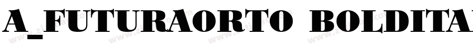a_FuturaOrto BoldItalic字体转换